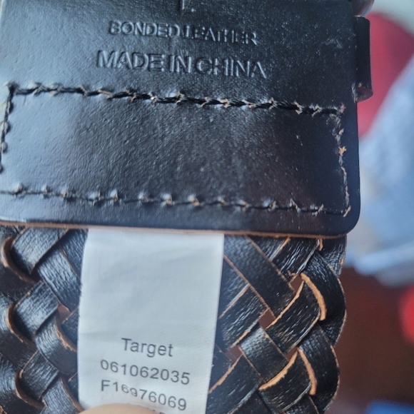 Target Dark Brown Bonded Leather Belt L - Picture 4 of 6